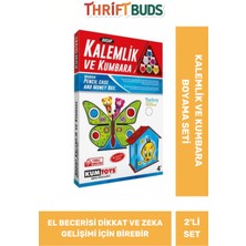 Feyza Design Yeni Üretim 6 Akrilik Boya Fırça ve Mdf Kalemlik Seti