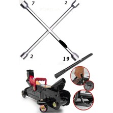 Moonshop Arabalı Tekerlekli Hidrolik Kriko 2,5 Tona Kadar Çelik Malzeme Katlanır Uzun Ömürlü Kullanım