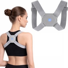 CoverZone JD-112 | Akıllı Sensörlü Duruş Düzeltici Postür Korse, Titreşimli Kamburluk Önleyici Omuz ve Sırt Destek Aparatı, USB Şarjlı Ayarlanabilir Posture Corrector Çalışanlar ve Öğrenciler Için