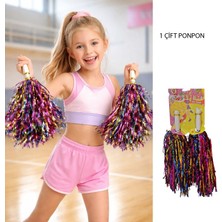 Pandoli 1 Çift (2 Adet) 25 cm Karışık Renk 23 Nisan Gösteri Ponponu 25 gr