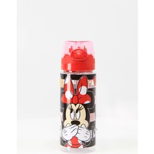 Minnie Mouse Plastik Matara 500 ml Koku Yapmayan Tritan Malzeme ile Şık Kırmızı Renk