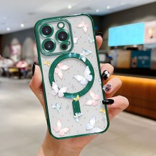 Ucuc iPhone 16 Pro Uyumlu Şeffaf Arka Yüzeyli Manyetik Darbeye Dayanıklı Silikon Kılıf