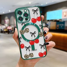 Ucuc iPhone 14 Pro Uyumlu Şeffaf Arka Yüzeyli Manyetik Darbeye Dayanıklı Silikon Kılıf