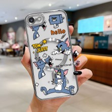 Ucuc iPhone 7/8/se 2020 2022 Uyumlu Şeffaf Arka Yüzeyli Manyetik Darbeye Dayanıklı Silikon Kılıf