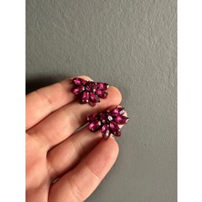 Gönülden Tasarım 2 Adet Taşlı Çiçek Arma Dikiş Aksesuarı 3x3 cm