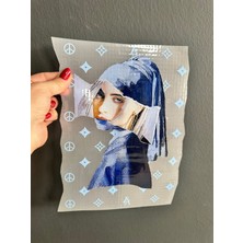 Gönülden Tasarım Ütü Ile Yapışan Kız Görselli Transfer Baskı Arma 26X19 cm