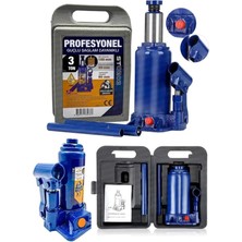 Moonshop Pro Black Seri Çelik Şaseli Çift Dişli Özel Çantalı 3 Ton Hidrolik Araba Karavan Oto Kriko..