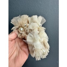 Gönülden Tasarım Inci Boncuk Taş Işleme Kabartma Arma Dikiş Aplike 15X7 cm