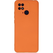 Aesco Mey Ithalat®  Xiaomi Redmi 10C Kılıf Nano Içi Kadife Silikon - Turuncu