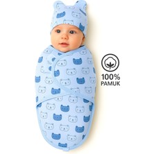 Sitilin 0-3 Ay Bebek Için %100 Pamuk Kundak, Cırt Cırtlı, Yumuşak Penye Kumaş, Nefes Alan Kumas STL7103