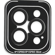 Aesco Mey Ithalat®  iPhone 15 Pro Max Pvd Metal Kamera Lens - Siyah
