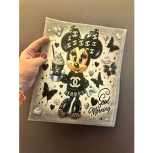 Gönülden Tasarım Ütü Ile Yapışan Minnie Mause Transfer Baskı Arma 29X26 cm