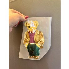 Gönülden Tasarım Ütü Ile Yapışan Ayı Transfer Baskı Arma 21X11 cm