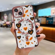 Ucuc iPhone 15 Uyumlu Şeffaf Arka Yüzeyli Manyetik Darbeye Dayanıklı Silikon Kılıf