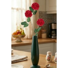 Yapay Çiçek Sitesi Yapay 3 Top Karanfil 62 cm Kırmızı