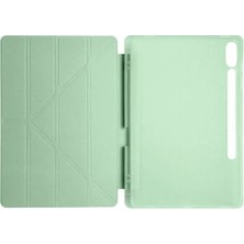 Aesco Mey Ithalat®  Samsung Galaxy X510 Tab S9 Fe 11 Kılıf Kalemlikli Mars Tablet Kılıfı - Açık Yeşil