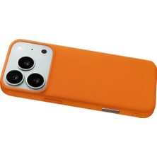 Aesco Mey Ithalat®  Apple iPhone 17 Pro Nano Içi Kadife Silikon - Turuncu