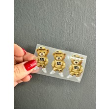 Gönülden Tasarım 3 Adet Ütü Ile Yapışan Ayı Transfer Baskı Arma