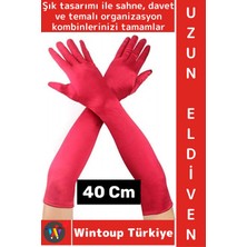 Wintoup #partieldiveni Balo Parti Halloween Cosplay Dans Gösteri Davet Çok Şık Uzun Kumaş Eldiven 40 cm