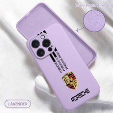 HONTINGA iPhone 15 Pro ile Uyumlu Kılıfı Içi Kadifeli Düşüme Önleyici Basitlik Anti Düşme Kamera Korumali Porsche Desen Telefon Kılıfı Kadın ve Erkek Için Uygundur K6-0184