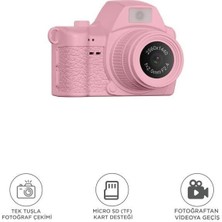 Skygo Dijital Fotoğraf Makineleri Video Mini Kamera 2k Video 128GB Destekli CMR42 Pembe