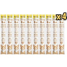 Gimcat Sticks Hindi ve Tavsan Etli Kedi Ödül Çubugu 50 gr 10'lu x 4 Adet