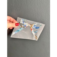 Gönülden Tasarım Ütü Ile Yapışan Renkli Fiyonk Arma Transfer Baskı 13X9 cm