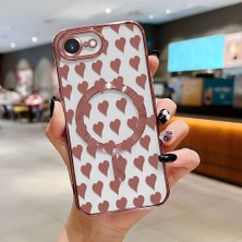 Ucuc iPhone 16E Uyumlu Şeffaf Arka Yüzeyli Manyetik Darbeye Dayanıklı Silikon Kılıf