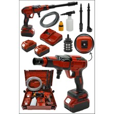 Moonshop Pro Seri 58WF Kömürsüz Motor Yüksek Basınçlı Akülü Oto Araba Yıkama Makinesi Şarjlı