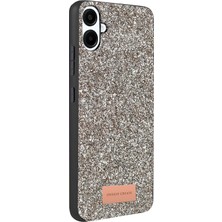 Aesco Mey Ithalat®  Samsung Galaxy A07 4g Bright Simli Kapak - Gümüş