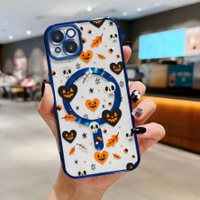Ucuc iPhone 14 Plus Uyumlu Şeffaf Arka Yüzeyli Manyetik Darbeye Dayanıklı Silikon Kılıf