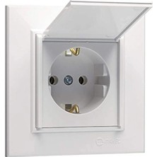 Sedef Kapaklı Topraklı Priz Beyaz 2200-105 Rita-10 Adet Gönderim