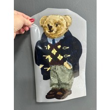 Gönülden Tasarım Ütü Ile Yapışan Ayı Transfer Baskı Arma 32X18 cm