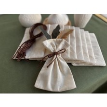 Nurgita Home Natural Keten Çok Amaçlı Bez Kese 9X12 Lavanta Kesesi - Hediye Kesesi - Takı Kesesi