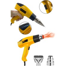 Moonshop Profesyonel 3600 Watt Darbeye Dayanıklı Kademeli Sıcak Hava Tabancası Hediyeli Ürün.