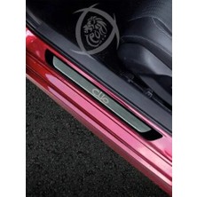 Fams Otomotiv Renault Clio 3 2005-2012 Modeller Krom Kapı Eşiği 4 Parça Paslanmaz Çelik Abs Çerçeve