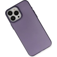 Gray Line Gry  iPhone 15 Pro Kılıf Modos Metal Kapak - Derin Mor Nel1