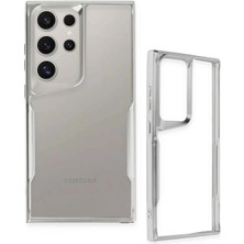 Gray Line Gry  Samsung Galaxy S25 Ultra Kılıf Boyi Silikon Kapak - Derin Mor Nel1