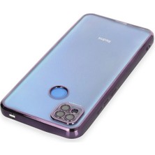 Gray Line Gry  Xiaomi Redmi 9c Kılıf  Lensli Silikon - Mor Nel1