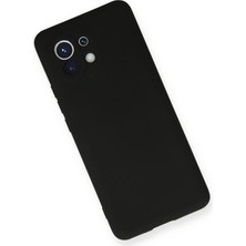 Gray Line Gry  Xiaomi Mi 11 Kılıf Nano Içi Kadife Silikon - Siyah Nel1