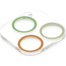 Gray Line Gry  iPhone 12 Pro Renkli Kamera Lens Koruma Cam - Sarı-Turuncu Nel1