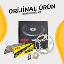 DID Dıd Husqvarna Svartpılen 125 Zincir Dişli Seti (2021-2023) X-Ringli Zincir (Çelik Renk)