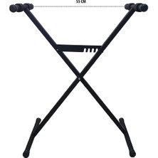 Presto Katlanabilir Org Klavye Standı – Ayarlanabilir Metal Keyboard Sehpası – Profesyonel Sahne Standı Siyah