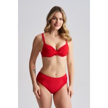 AQUAVİVA Aquaviva Kadın Nadia Kaplı Balenli Bikini Takımı Kırmızı Ince Fitilli