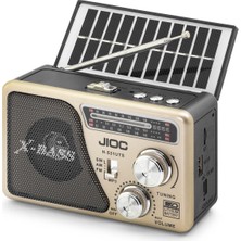 Skygo Nostaljik Bluetooth Fm Radyo Tws USB Tf Aux Solar Şarjli El Fenerli Kamp Hoparlör H531UTS