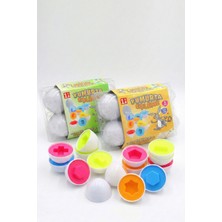 M&H 12'li Yumurta Eşleme Oyunu - Renk ve Şekil Öğreten Montessori Bultak Zeka Oyunu (24 Parça)