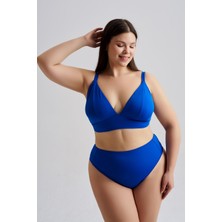 AQUAVİVA Aquaviva Kadın Büyük Beden Gabriella Toparlayıcı Yüksek Bel Bikini Takımı Saks