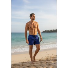 Piyera Erkek Deniz Şortu Desenli Hızlı Kuruyan Lastikli Bel Bağcıklı Yazlık Plaj ŞORTU-6020