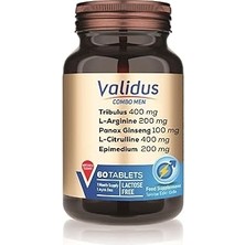 SHC4200 Validus Combo-Men Tribulus 400 + L-Arginine 200 + Maca 100 60 Tablets