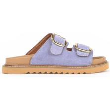 Ziya, Kadın Hakiki Deri Terlik 1611050Z8526 Mor